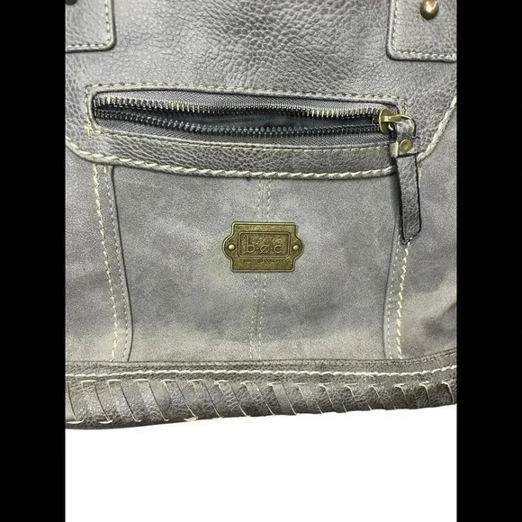 BOC Born Concept Faux Leather Shoulder Purse Handbag in Gray & Black - Picture 3 of 9